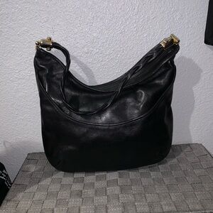Elegant Black Leather Morris Moskowitz Women's Bag